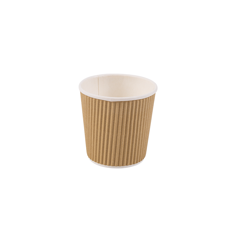 4oz biologisch abbaubare Einwegbecher aus Wellpappe