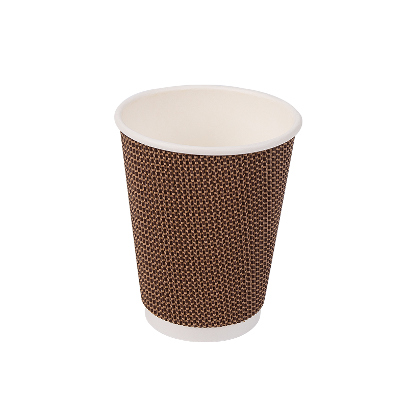 12oz biologisch abbaubare Einwegbecher aus Wellpappe