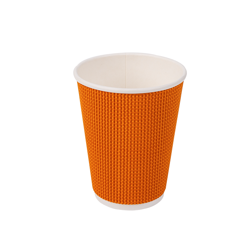 12oz biologisch abbaubare Einwegbecher aus Wellpappe