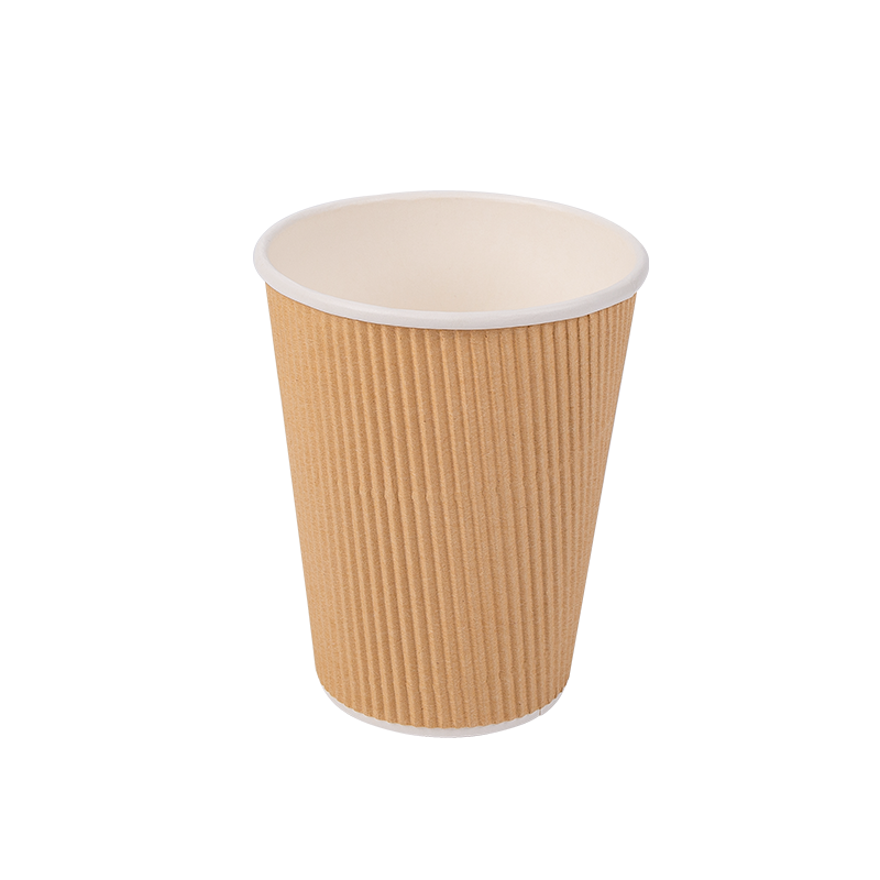 12oz biologisch abbaubare Einwegbecher aus Wellpappe