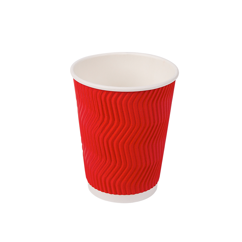 12oz biologisch abbaubare Einwegbecher aus Wellpappe
