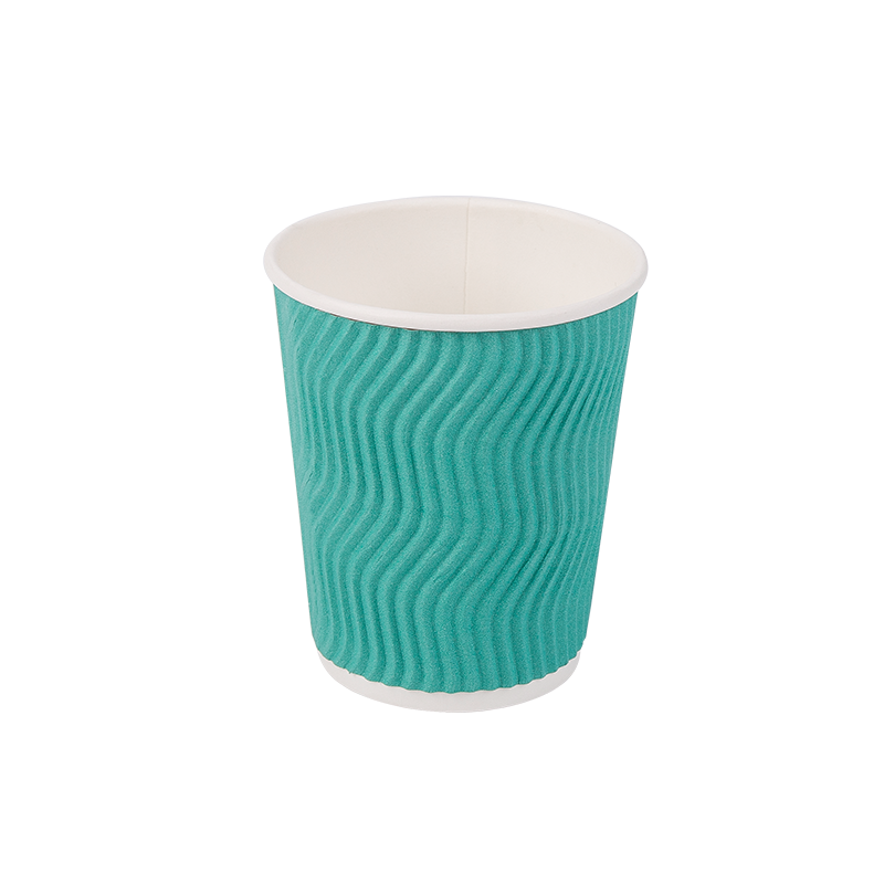 8oz biologisch abbaubare Einwegbecher aus Wellpappe
