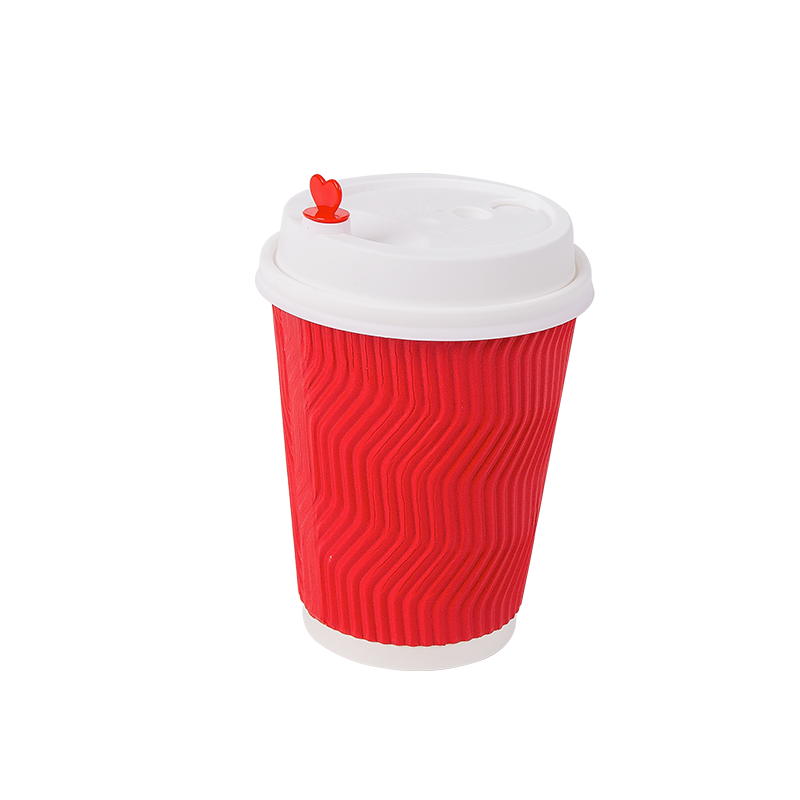 12oz biologisch abbaubare Einwegbecher aus Wellpappe