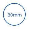 80 mm Einweg-Becherdeckel aus PS icon