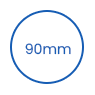 90 mm Einweg-Becherdeckel aus PS icon